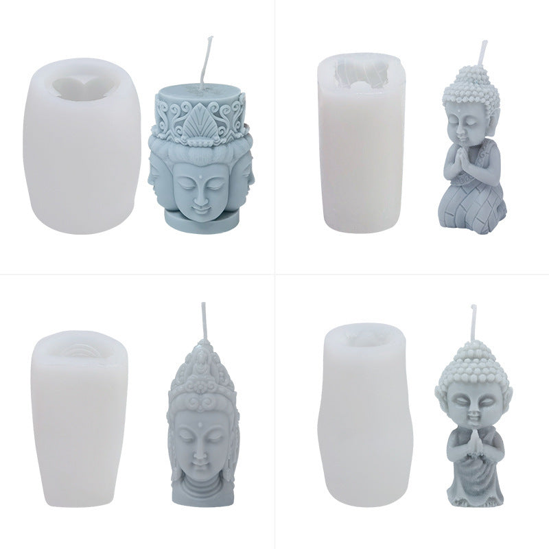 Silicone Mould DIY For Buddha Incense Candle, Silicone candle molds, Christmas tree candle molds, Halloween pumpkin candle molds, Easter egg candle molds, Animal candle molds, Sea creature candle molds, Fruit candle molds, Geometric candle molds, Abstract candle molds, DIY candle making molds,