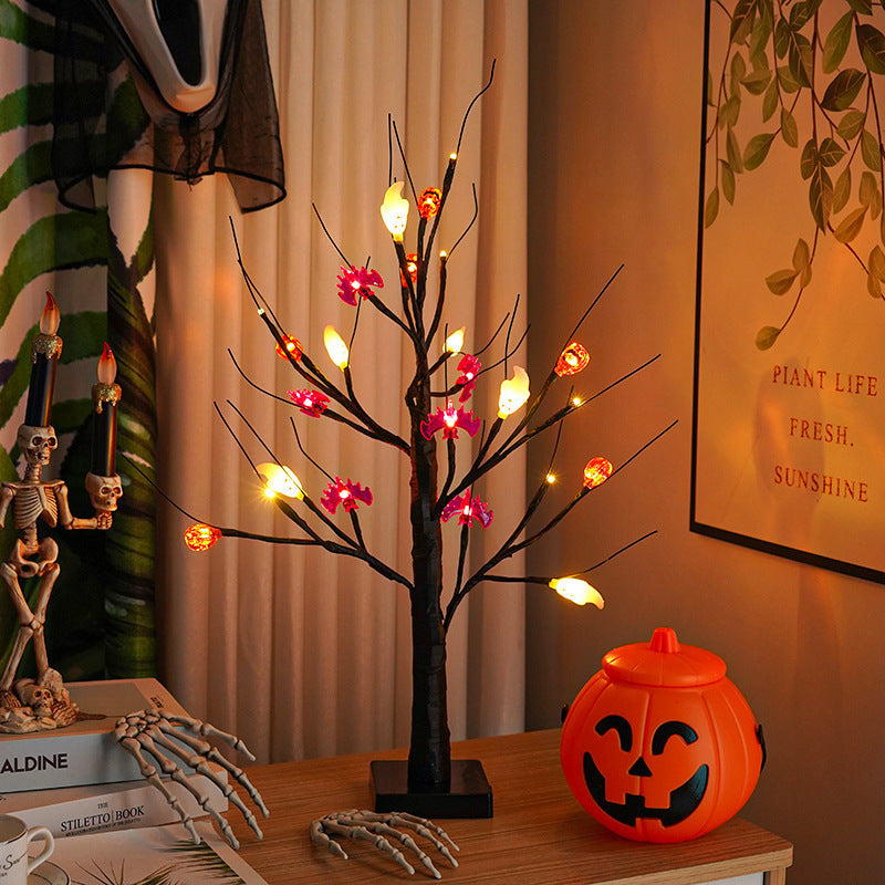 Halloween Ghost Festival Tree Light Party Creative Decoration, Pumpkin lanterns, Jack o Lanterns, Halloween Lights, Halloween Decoration Ornaments, Halloween inflatables, carved pumpkins, Halloween wreaths, Halloween Candles.