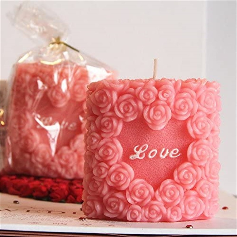 Rose Column Candle DIY Romantic Rose Cake Decoration Mold, Geometric candle molds, Abstract candle molds, DIY candle making molds, Decognomes, Silicone candle molds, Candle Molds, Aromatherapy Candles, Scented Candle,