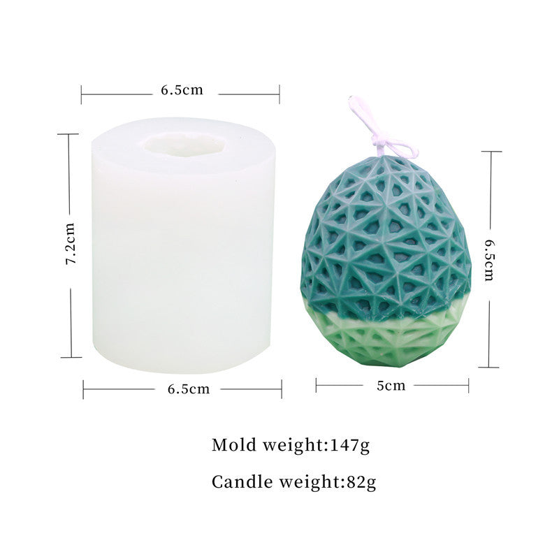 Christmas Egg Pattern Silicone Candle Mold, Geometric candle molds, Abstract candle molds, DIY candle making molds, Decognomes, Silicone candle molds, Candle Molds, Aromatherapy Candles, Scented Candle,