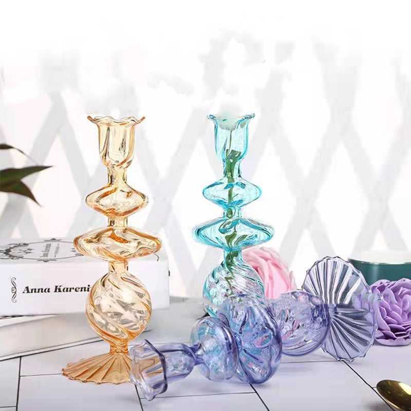 Hand Blown Glass Candle Holder Home Vase Ornament, candle holder, candle stick holder, glass candle holder, iron candle holder, wicker candle holder 2 piece set, candle holders, candlesticks, candle sticks, Luxury candles holders, taper candle holders, candlestick holder, Wooden Candlestick Candle Holder, Metal Candle Holders