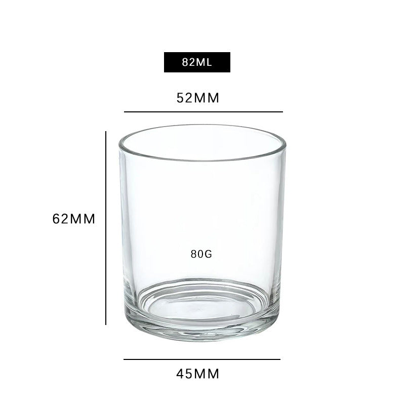 Glass Candle Cup Transparent Household