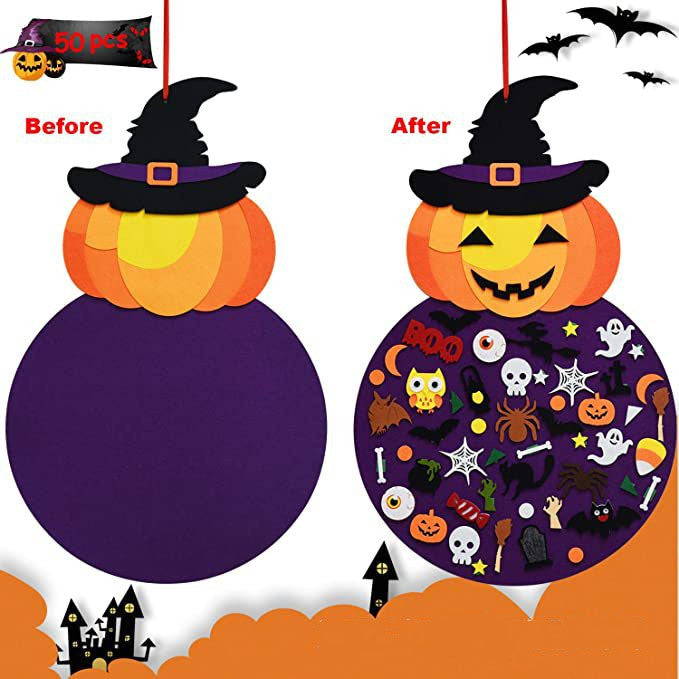 Halloween Wall Hanging Decorative Felt Non-woven Velcro Three-dimensional Accessories