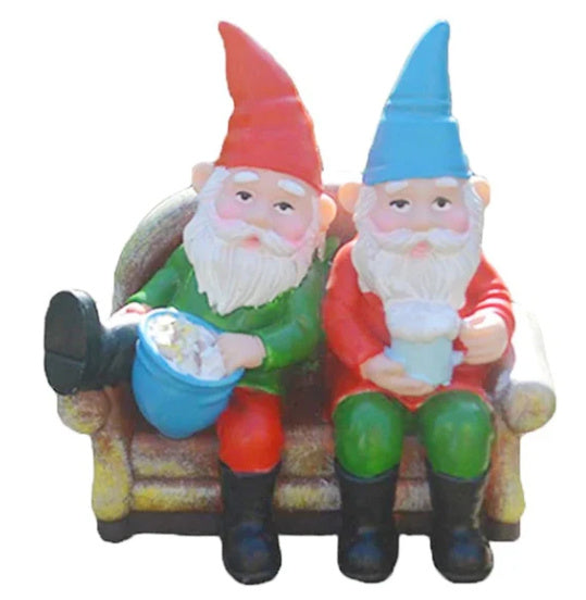 Drinking Beer Garden Gnomes Decoration Sofa Statue