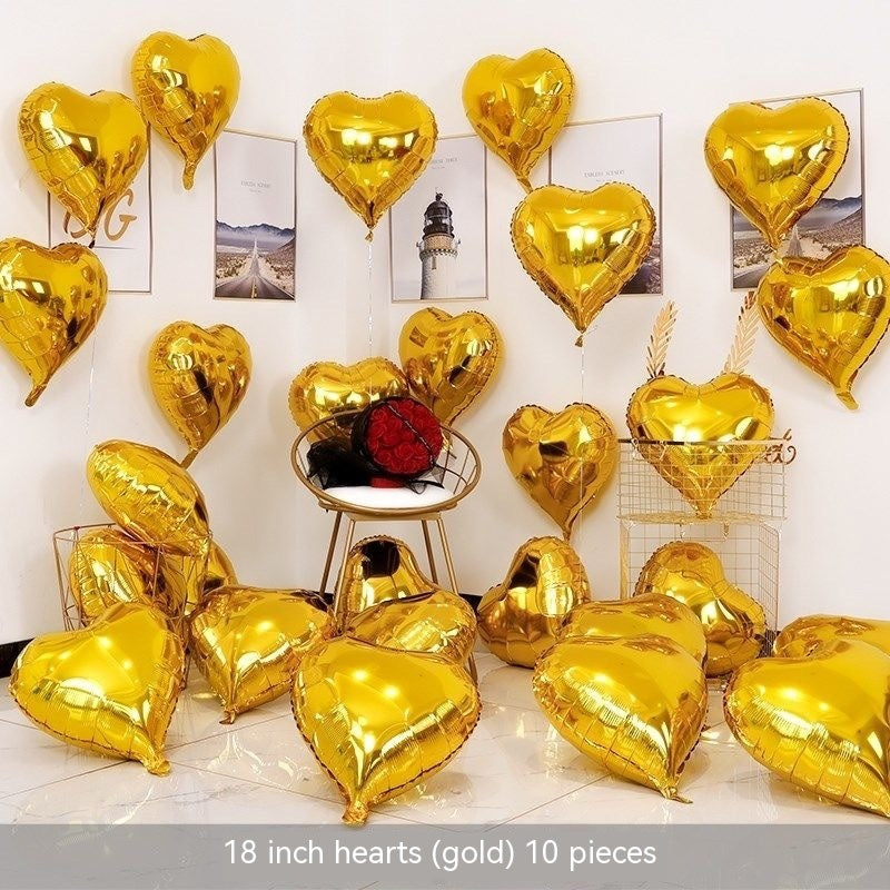 Heart-shaped Aluminum Balloon 520 Wedding Room Decoration Birthday Party, Balloons, Heart Balloons, valentines day, shop valentine's day deals, valentines, valentine's day gifts, valentine day, valentines day gifts, valentines day decor, Decognomes,  valentine decoration, valentines day decoratio, valentine decor, valentines decor, valentines decorations