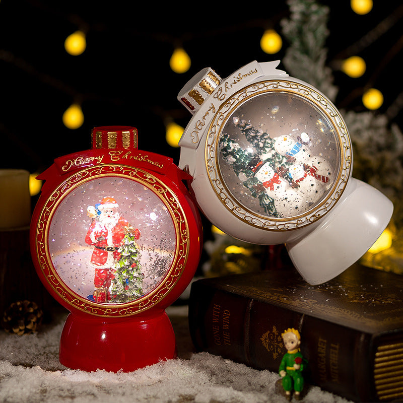 Christmas decorations, Christmas lights, christmas ornaments, Christmas Decorations Snowflake Ball Automatic Snow Music Box, christmas mus