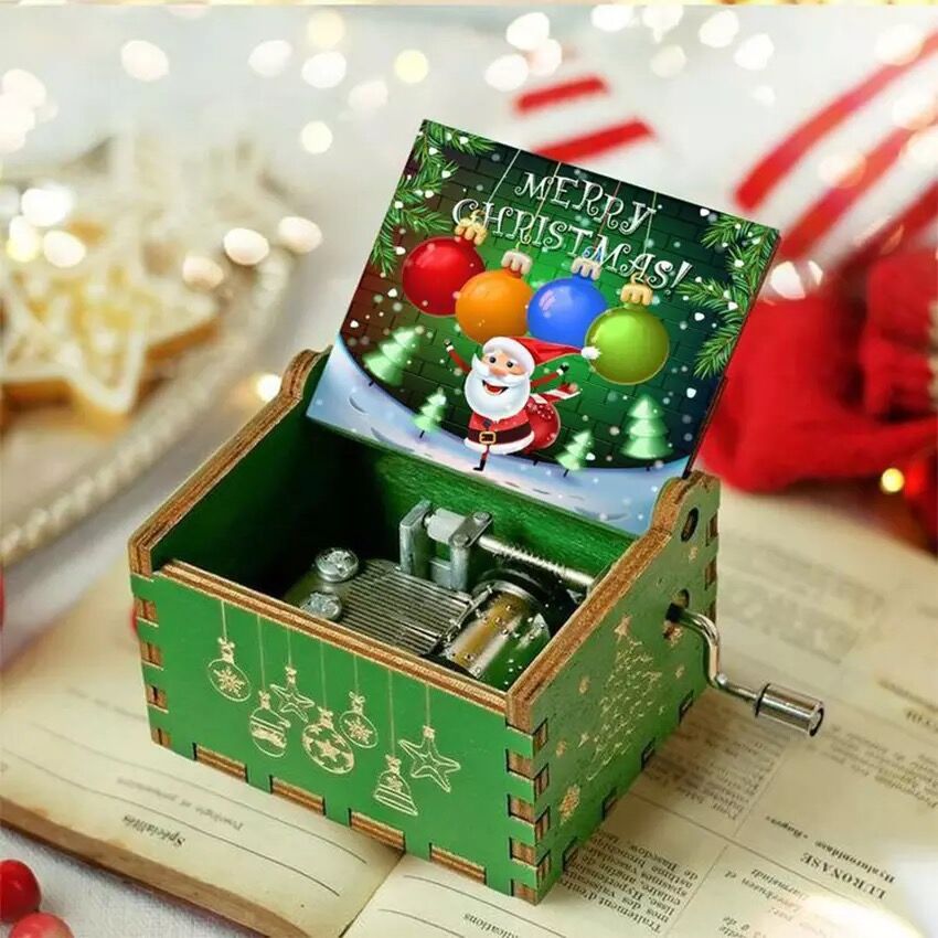 Merry Christmas Hand-cranked Creative Wooden Gift