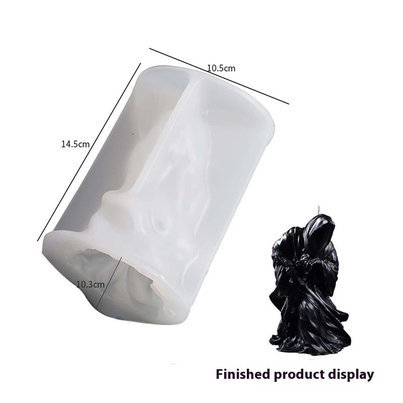 Black Skeleton Warrior Aromatherapy Candle Mould