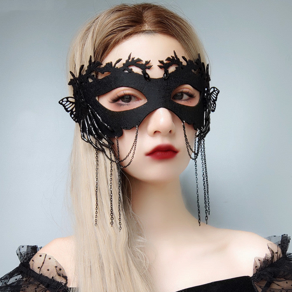 Halloween Tassel Butterfly Skull Hand Bone Death Dress Up Horror Mask