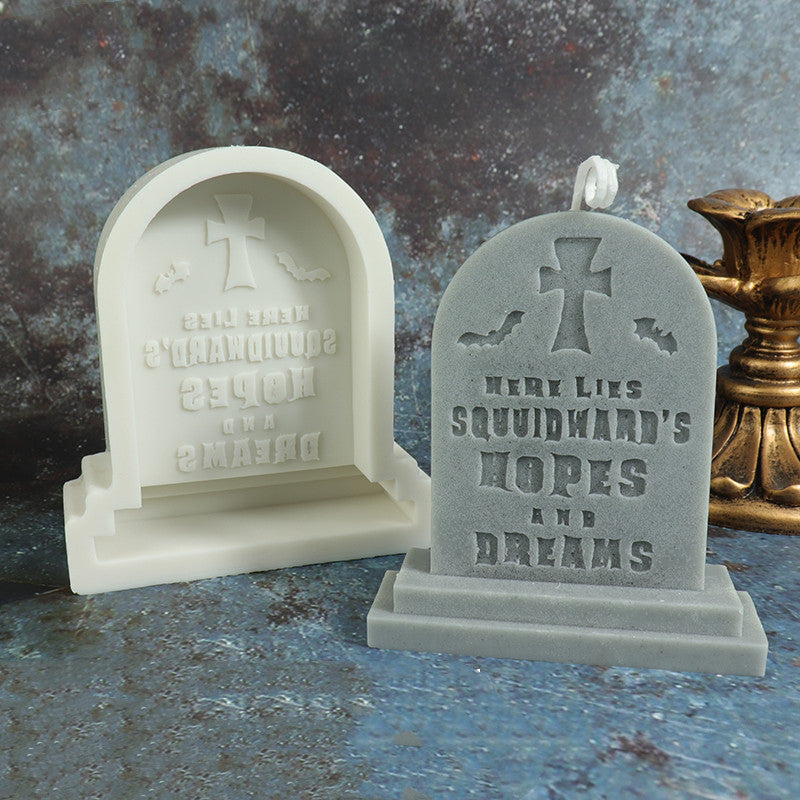 Halloween Tombstone Shape Aroma Plaster Flip Sugar Silicone Mold, Silicone candle molds, Christmas tree candle molds, Halloween pumpkin candle molds, Easter egg candle molds, Animal candle molds, Sea creature candle molds, Fruit candle molds, Geometric candle molds, Abstract candle molds, DIY candle making molds,