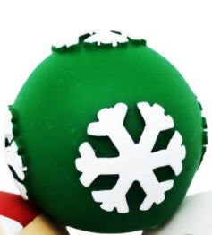 Christmas Food Dropping Ball Pet Toy Interactive Bite-resistant