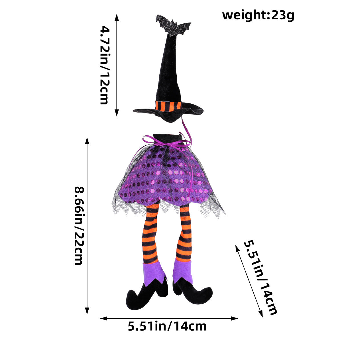 Halloween Witch Hat Long Legs Bottle Cover Ornaments