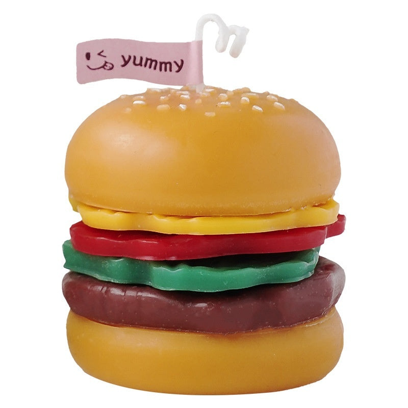 Miniature Candy Toy Simulation Hamburger Aromatherapy Candle Ornaments