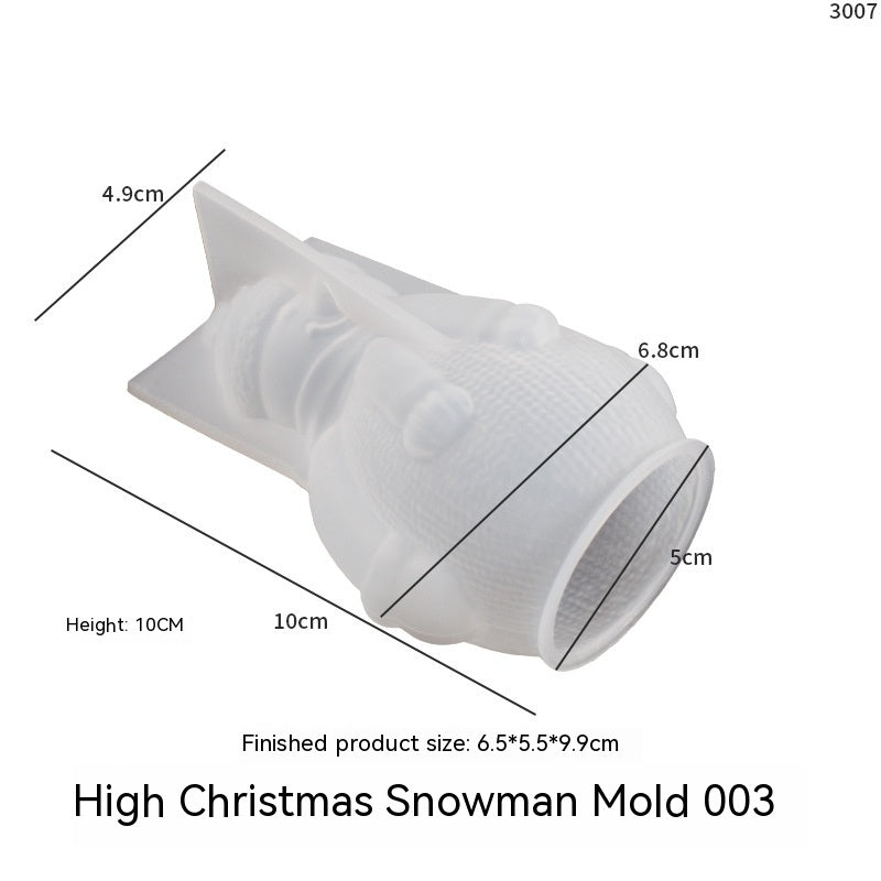 Crystal Glue Christmas Snowman Boots Socks Elk Bell Ornaments Silicone Mold