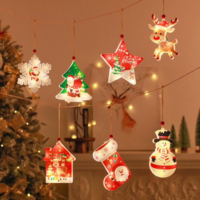 Bar Atmosphere Christmas Interior Decorations Colored Lights, Christmas Lights, Christmas Decoration Lights, Christmas String Lights