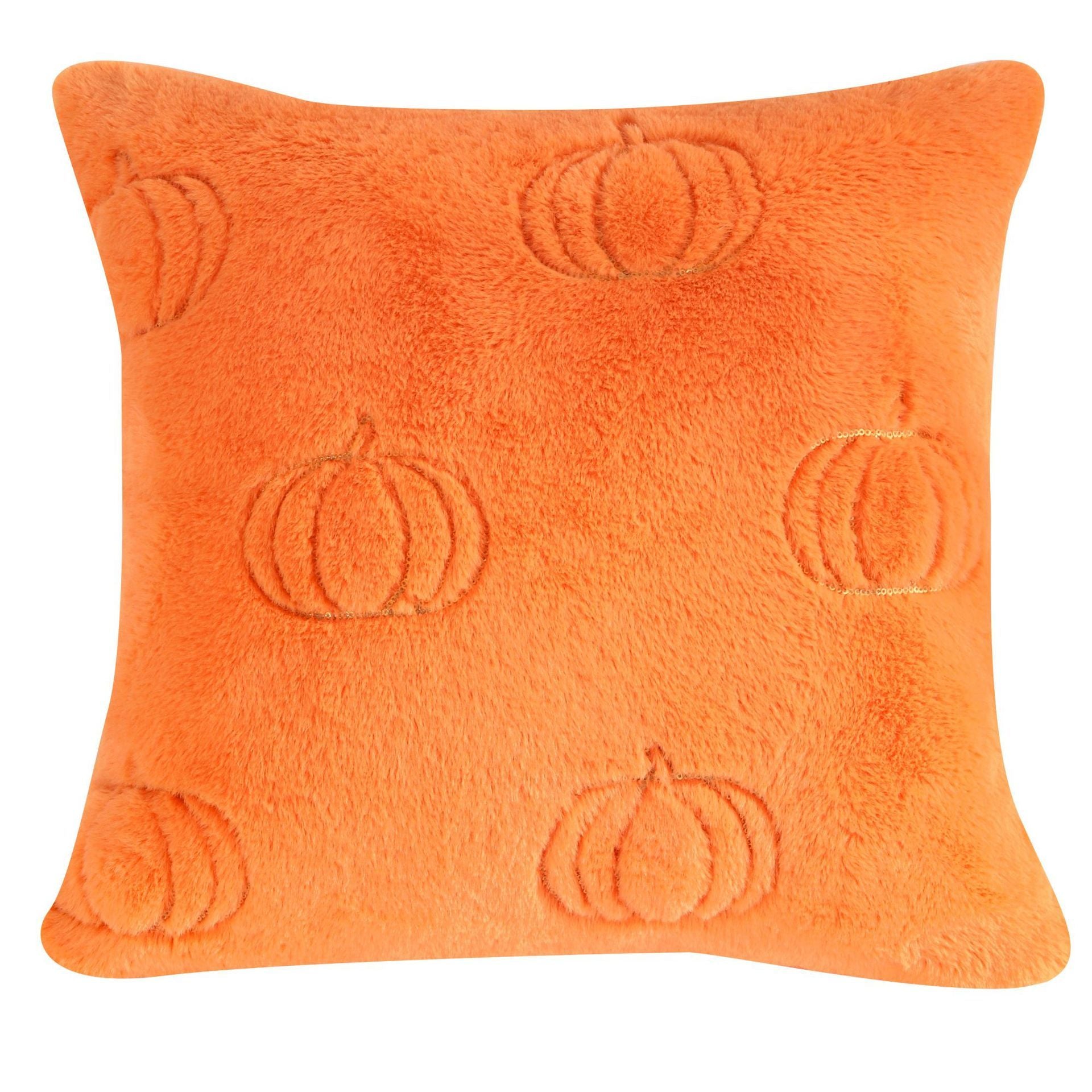 Pumpkin Embroidered Halloween Pillow Cover