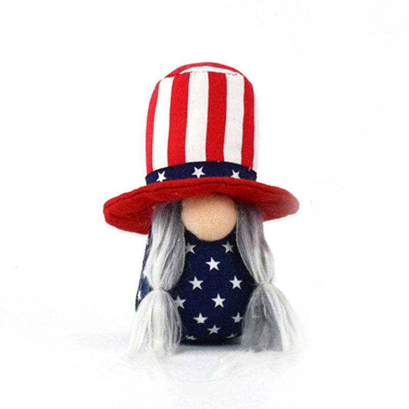 Decoration US July 4th Commemorative Gift Cute Dwarf Dwarf Cloth Arts And Crafts, 4th July gnomes, Independence Day gnomes, Patriotic gnomes, American flag gnomes, Uncle Sam gnomes, Fireworks gnomes, Red, white, and blue gnomes, Bald eagle gnomes, Liberty bell gnomes, Stars and stripes gnomes, Statue of Liberty gnomes, Patriotic decorations, Happy Independence Day gnomes