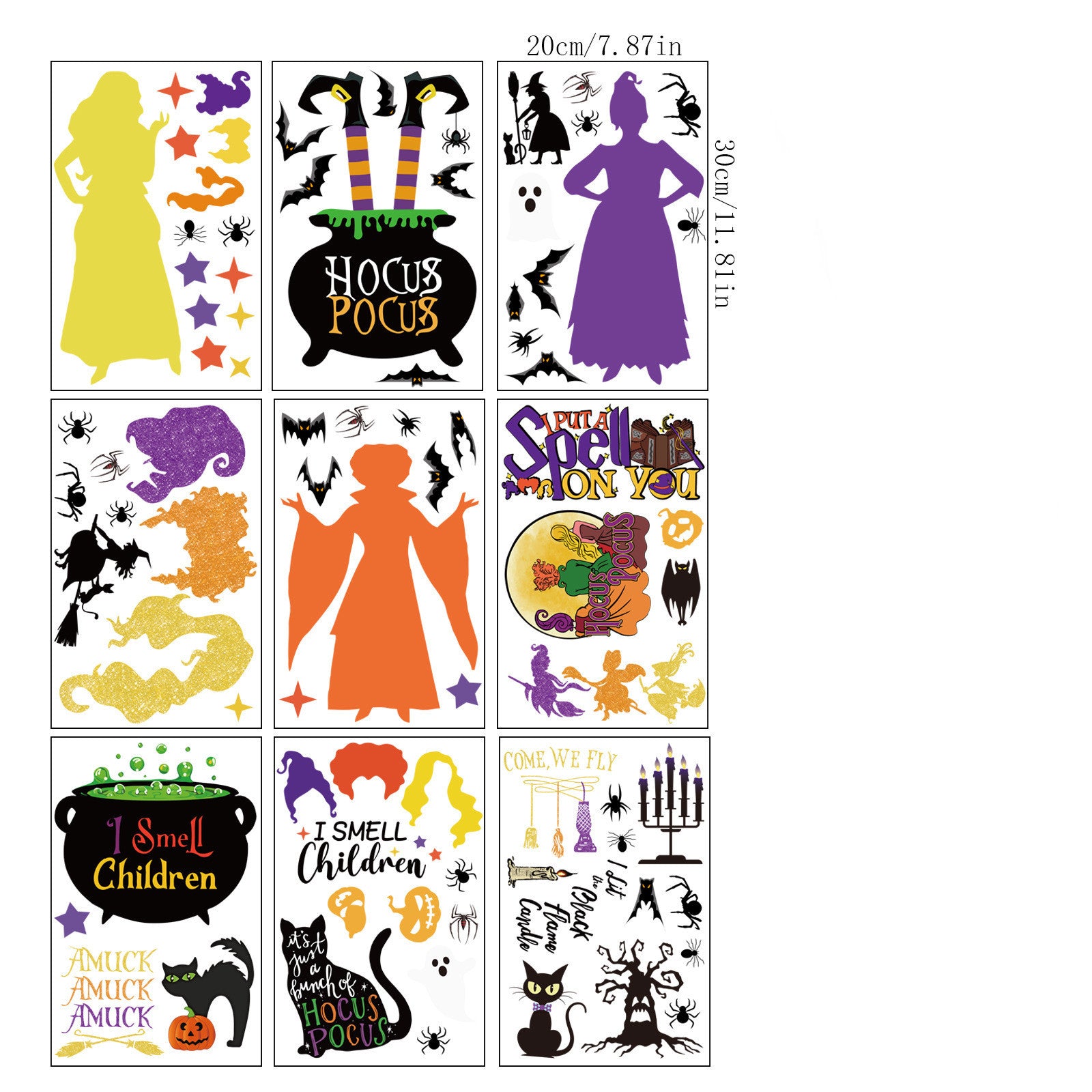 Home Fashion Simple Halloween Static Window Sticker