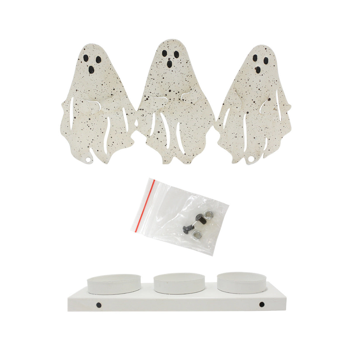 Halloween Atmosphere Ghost Iron Craft Decorations Candlestick