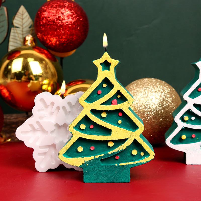 Candle Mold Christmas Tree Snowflake Silicone Drop Glue, Geometric candle molds, Abstract candle molds, DIY candle making molds, Decognomes, Silicone candle molds, Candle Molds, Aromatherapy Candles, Scented Candle,