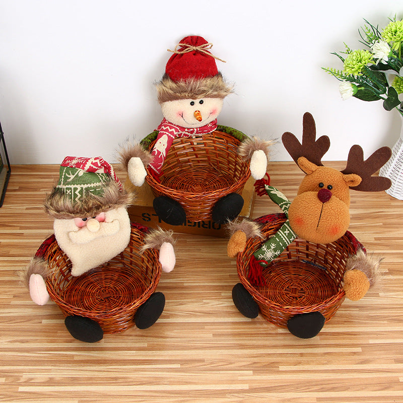 Christmas Decorations New Christmas Candy Basket Christmas Tabletop Ornaments Children's Candy Decorations