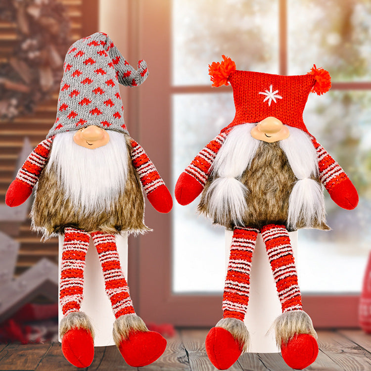 Christmas Decorations Christmas Hanging Legs Rudolf Faceless Doll Decoration