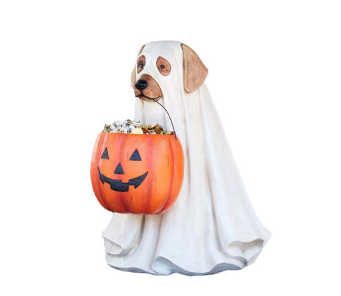 Puppy Pumpkin Candy Bowl Christmas Ornament Balcony Doorway Storage Gift Resin Crafts, Halloween decorations items, Halloween masks, Halloween props, Halloween animatronics, Halloween inflatables, Halloween lights, Halloween fog machines, Halloween spider webs, Halloween lanterns, Halloween banners, Halloween streamers, Halloween tableware, Halloween centerpieces, Halloween party favors, Halloween yard stakes, Halloween tombstones, Halloween candles, Halloween wreaths, Halloween garlands
