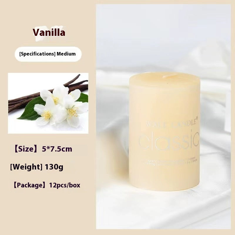 Cylindrical Color Aromatherapy Candle Brilliant Fragrance Candle Smokeless Candles, candles, decognomes