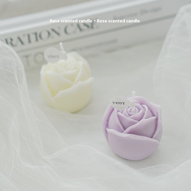 Rose Qixi Valentine's Day Fragrance Birthday Gift Simulation Flower Aromatherapy Candle Atmosphere Gift, candles, decognomes, tulip candles