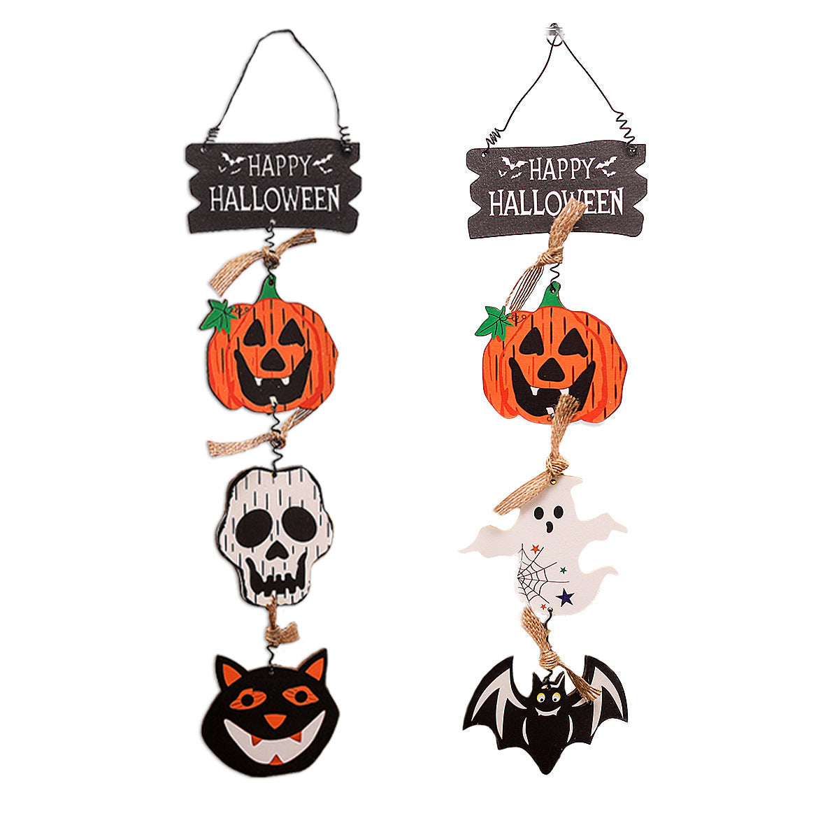 Mingguan New Halloween Decorations New Wooden Board Door Hanging