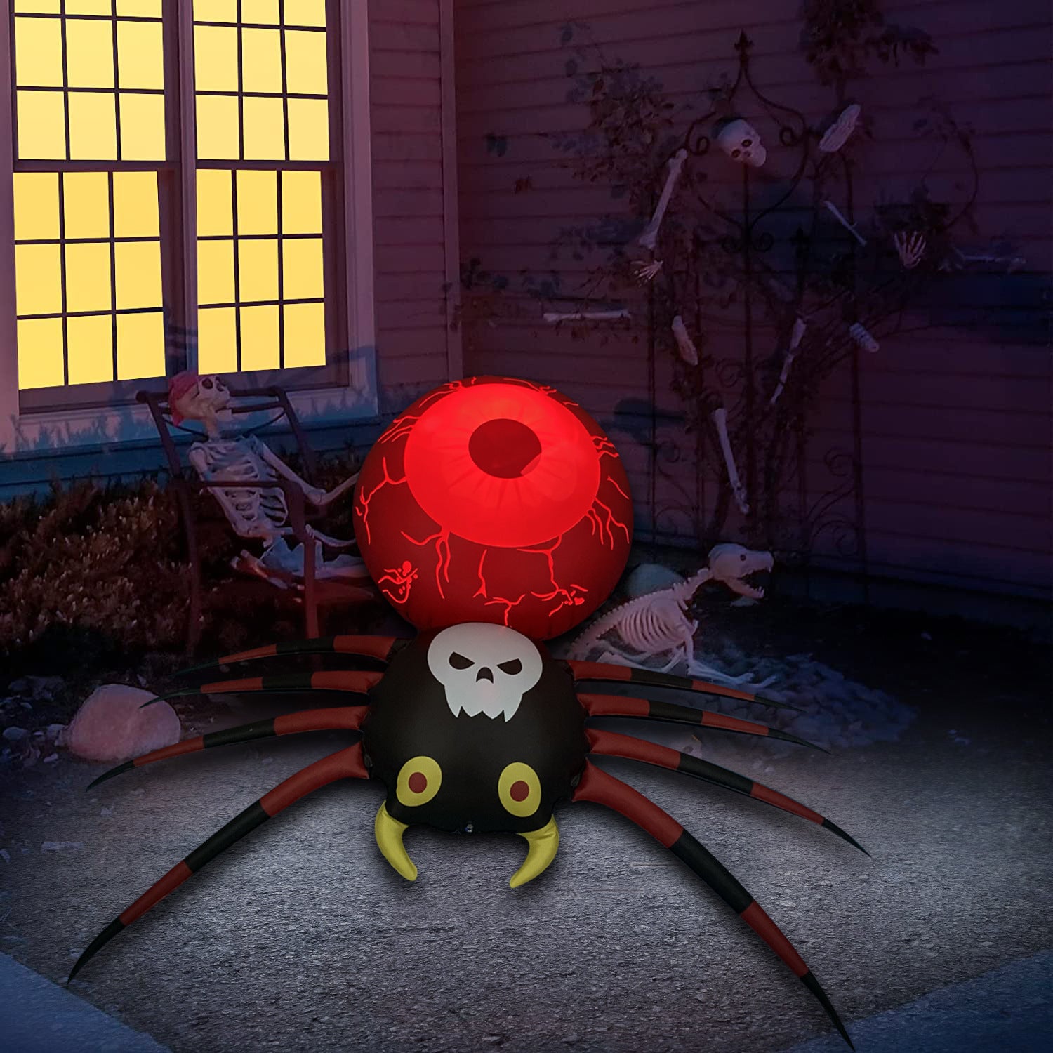 Inflatable Halloween Luminescent Spider Decoration Props