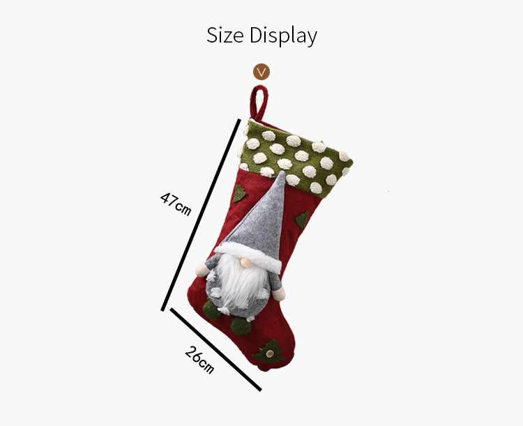 Christmas Decorative Supplies Lambswool Three-dimensional Christmas Socks