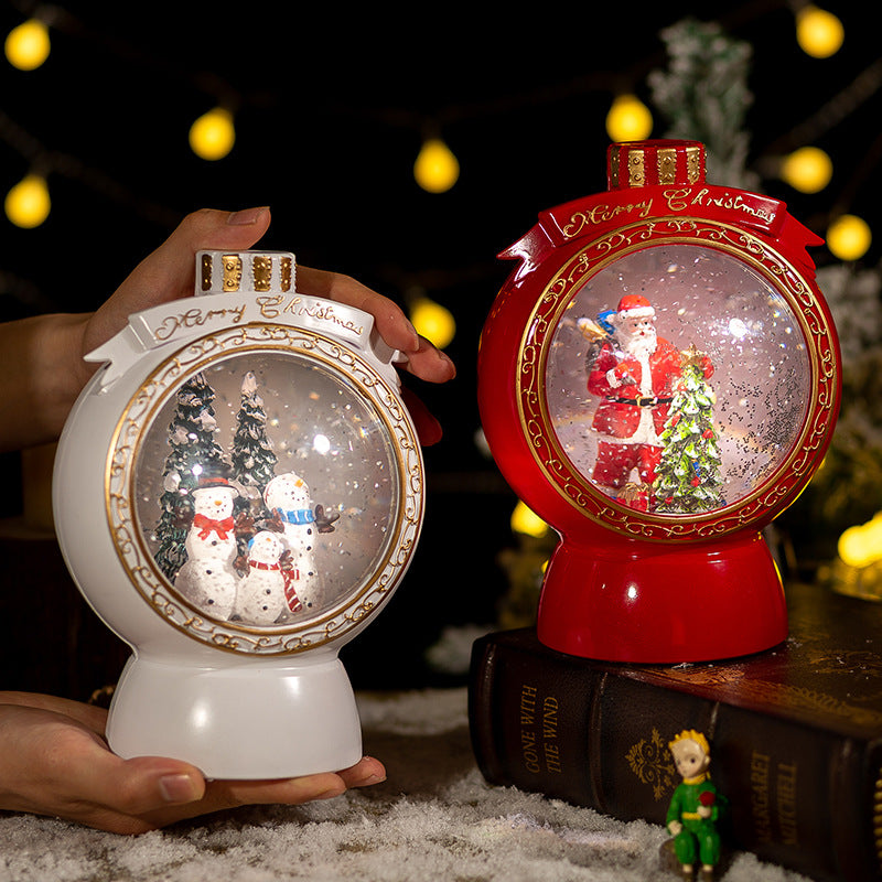 Christmas decorations, Christmas lights, christmas ornaments, Christmas Decorations Snowflake Ball Automatic Snow Music Box, christmas mus