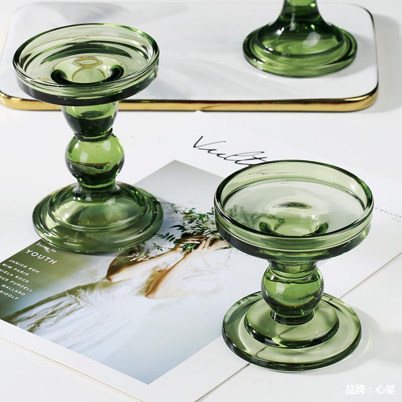 European Retro Dark Green Stained Glass Candle Holder, candle holder, candle stick holder, glass candle holder, iron candle holder, wicker candle holder 2 piece set, candle holders, candlesticks, candle sticks, Luxury candles holders, taper candle holders, candlestick holder, Wooden Candlestick Candle Holder, Metal Candle Holders