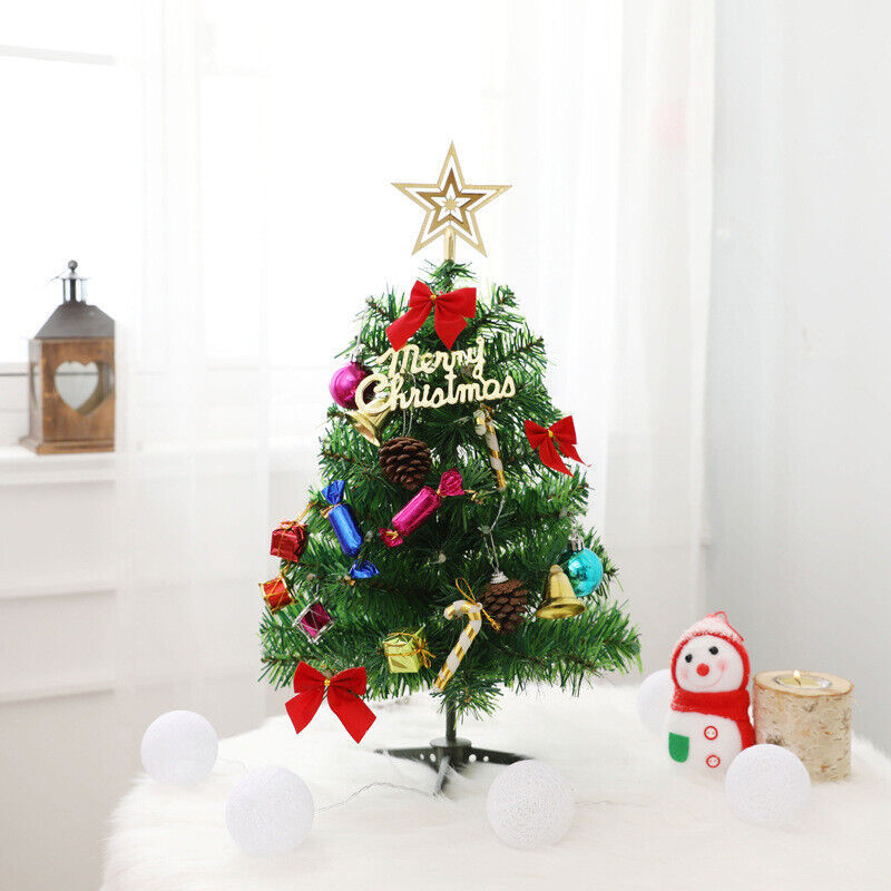 60 Long Tabletop Artificial Small Mini Christmas Tree W  LED Lights Ornament