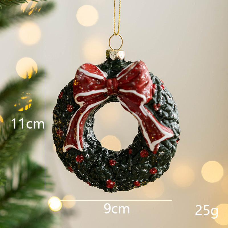 Christmas Painted Special-shaped Ball Christmas Tree Decoration Small Pendant