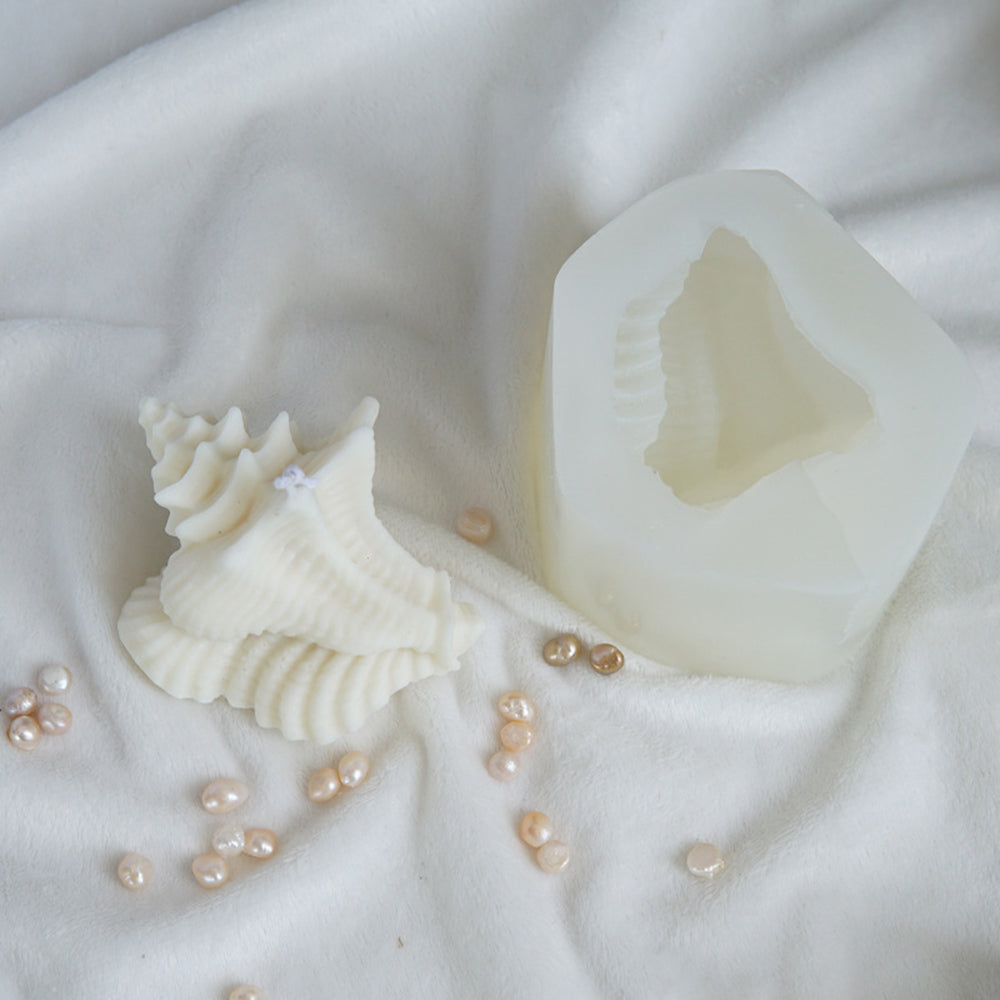 Simulated Conch Shaped Candle Silicone Mold, Geometric candle molds, Abstract candle molds, DIY candle making molds, Aromatherapy candle decoration, Scented Candle, Silicone candle molds,