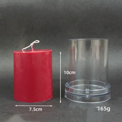DIY Acrylic Cylindrical Candle Mould, Red Candle,Geometric candle molds, Abstract candle molds, DIY candle making molds, Decognomes, Silicone candle molds, Candle Molds, Aromatherapy Candles, Scented Candle, 