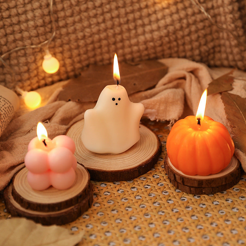 Cartoon Halloween Pumpkin Ghost Aromatherapy Candle Set, Halloween Ghost Gift Box, decognomes, halloween candles, candles