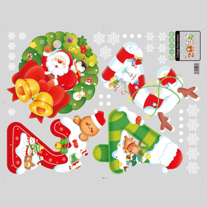 Christmas Wall Stickers Glass Door Sticker Decoration, Christmas sticker, Christmas wall sticker  