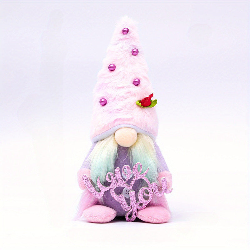 Creative Desktop Decoration Tie-dyed Faceless Doll