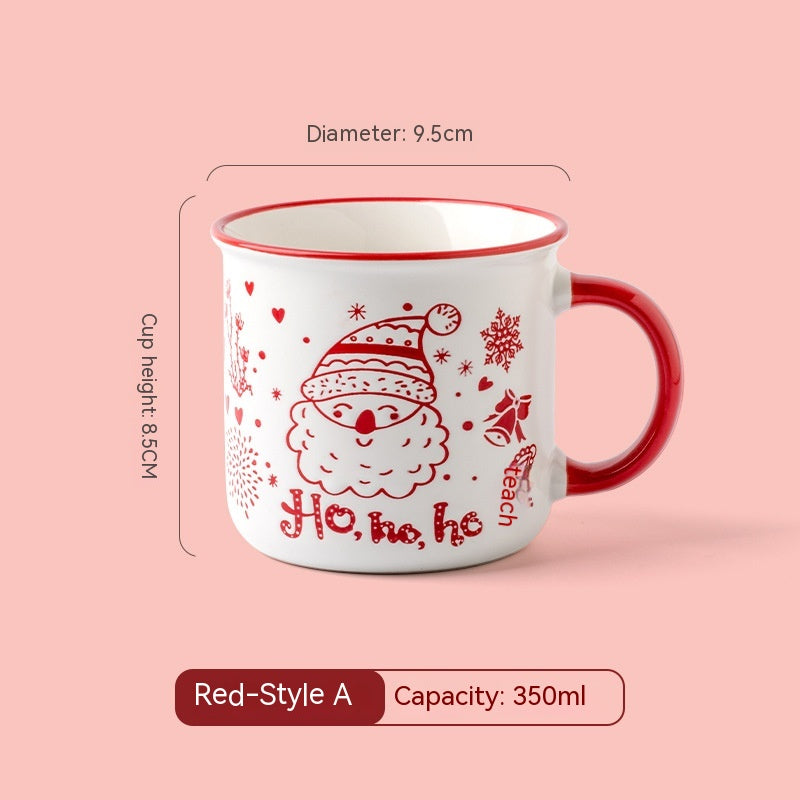 Christmas Mug Creative Cute Cartoon Ceramic Cup