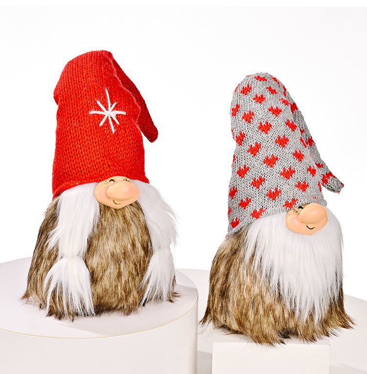 Christmas Decoration Christmas Knitted Hat Doll Ornaments