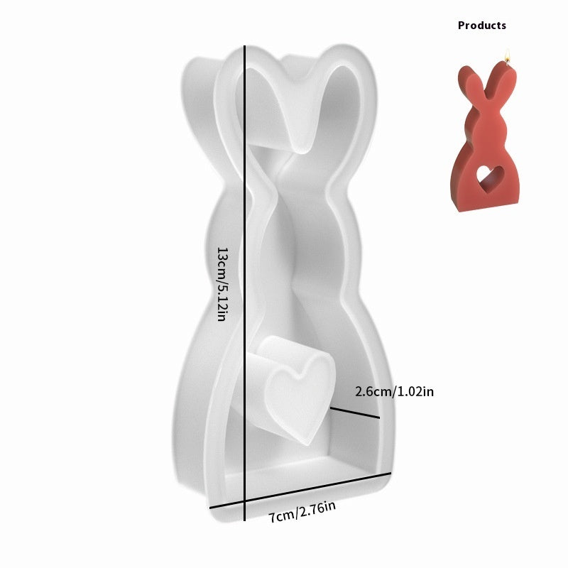 DIY Crystal Glue Easter Decoration Rabbit Silicone Mold