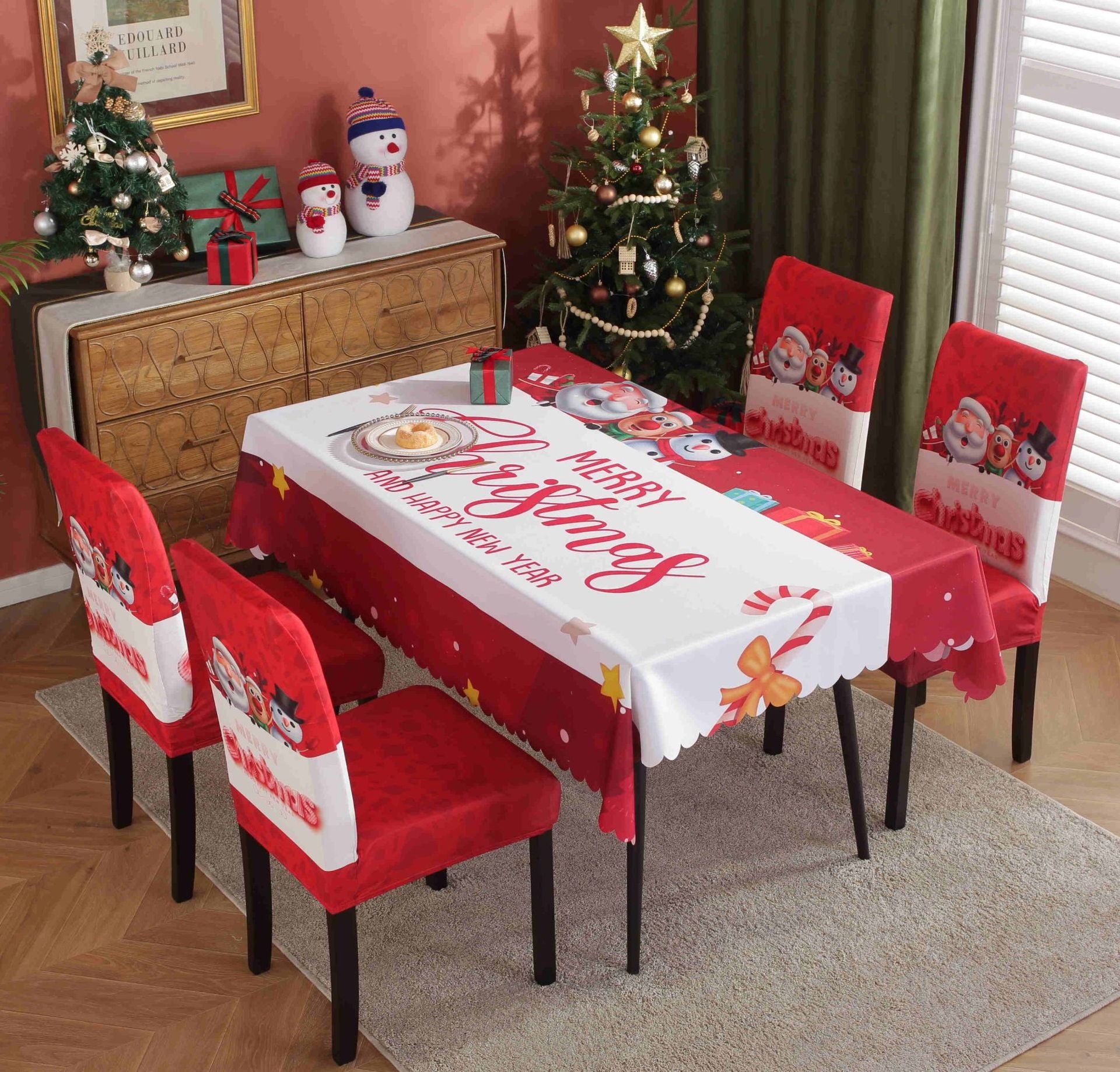 Waterproof And Oil-proof Christmas Tablecloth