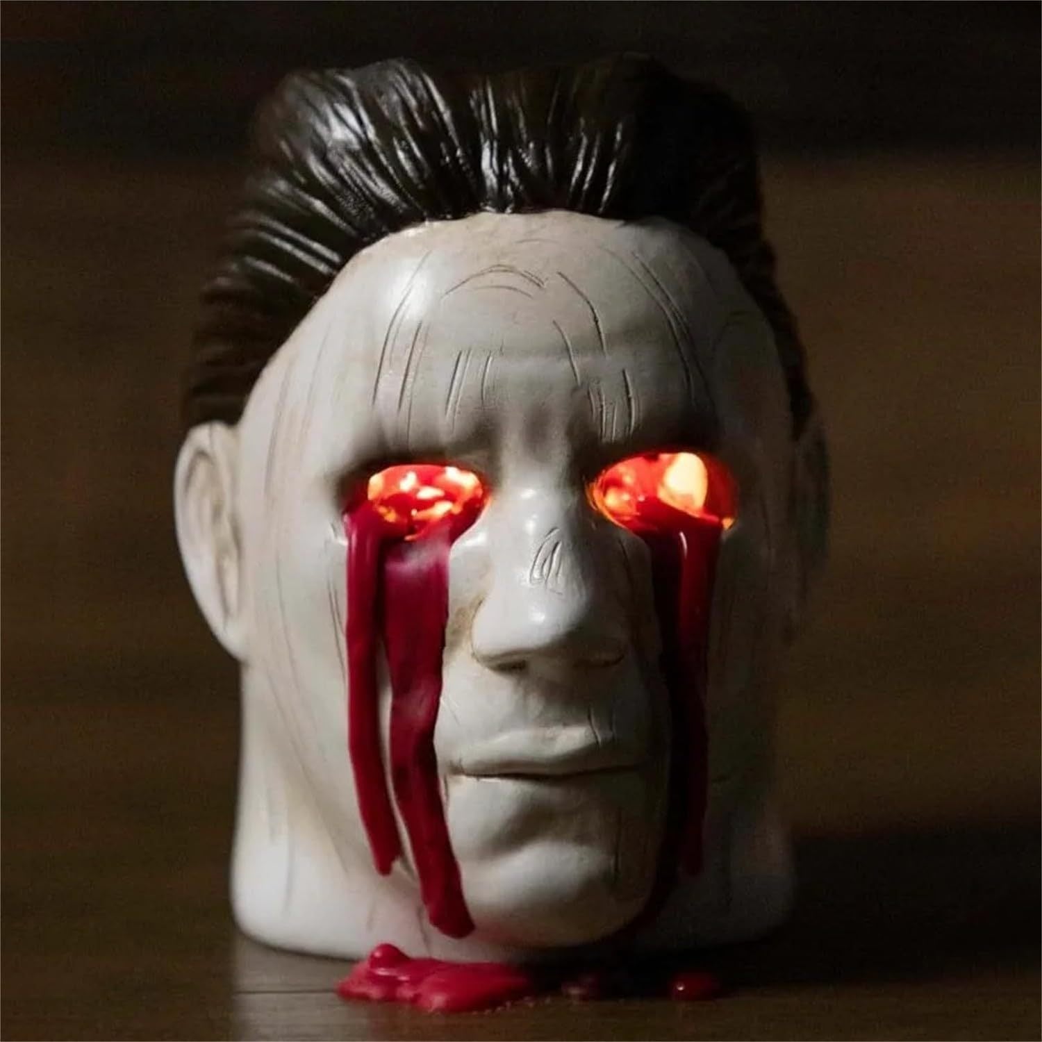 Tears Red Candle Party Horror Element Creative Person Head Candlestick Decoration