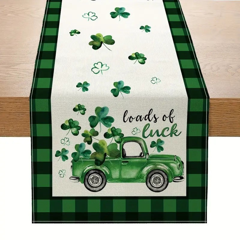 Shengpa Festival Table Runner Linen Printed Tablecloth Home, st patricks day decorations, st patricks day decor, st patrick's day decorations, st patrick day decorations, Irish Décor, irish ornaments, Decognomes, St. Patrick's Day Party Supplies, St. Patrick's Day Decorations: Shamrock, Irish & Leprechaun, St Patrick's Day Decorations table cloth