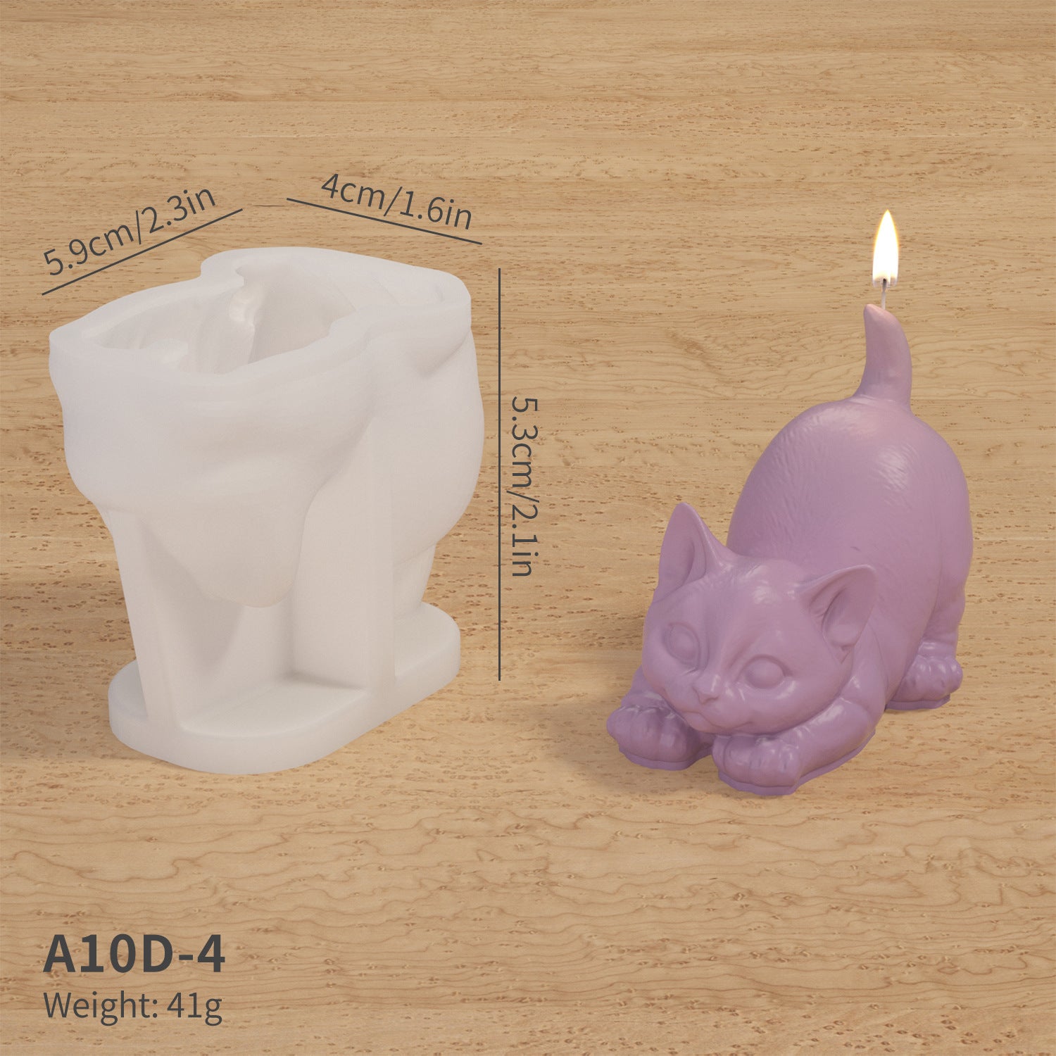 Pinch Mold Three-dimensional Animal Kitten Plaster Epoxy Silicone Mold Aromatherapy Candle Mould