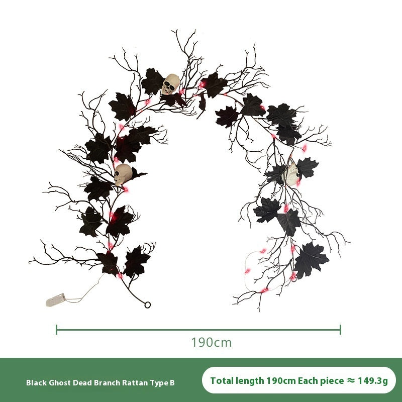 Simulation Deadwood Rattan Black Maple Leaf Branches Holiday Decoration