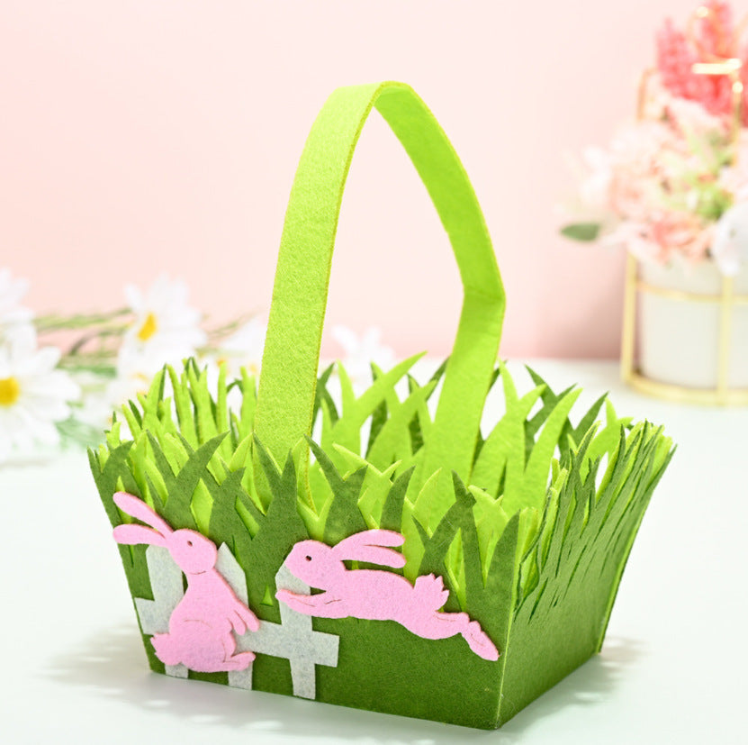 Easter Decorations Bunny Square Handy Non Woven Basket Decoration, easter decorations, Easter Decor, easter table decor, outdoor easter decorations, shop easter, Decognomes, Spring Decorations